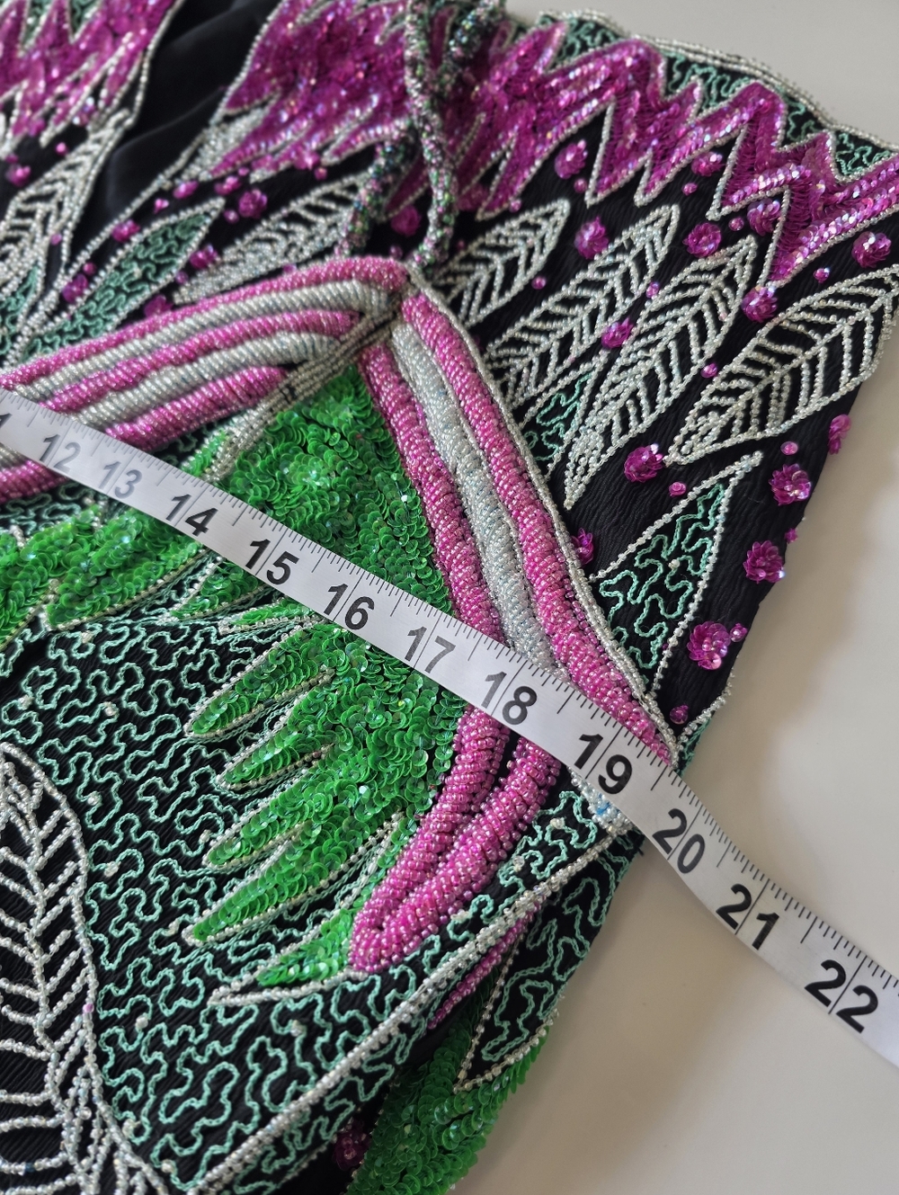 Vintage Klass Collections Beaded Bodycon Party Dress - Maximalist 80s/90s Glam - Picture 15 of 16
